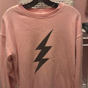 pink lightning bolt sweatshirt